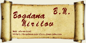 Bogdana Mirilov vizit kartica